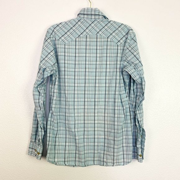 Wrangler Mens Medium Mint Casual Button Down Shirt - Picture 2 of 6